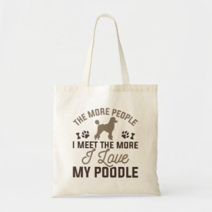 Ich Liebe mein Poodle Tragetasche