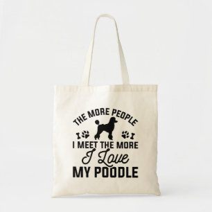 Ich Liebe mein Poodle Tragetasche