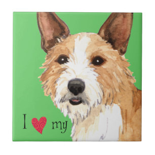 Ich Liebe mein Portugiesisch Podengo Pequeno Fliese