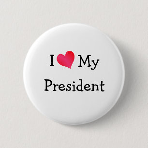 Ich Liebe mein Präsident Button