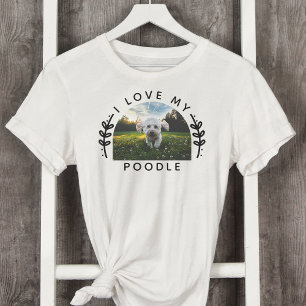 Ich liebe mein Pudel-Hund-Foto T-Shirt