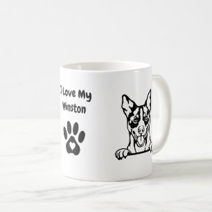 Ich Liebe mein RAT TERRIER   Name des Hundes und D Kaffeetasse