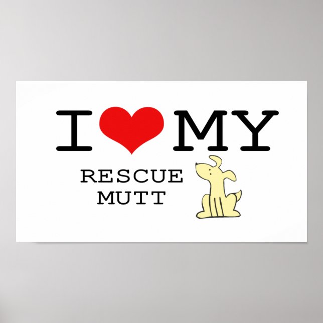 Ich Liebe mein Rettungsmutt-Poster Poster (Vorne)