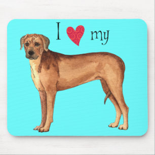 Ich Liebe mein Rhodesian Ridgeback Mousepad