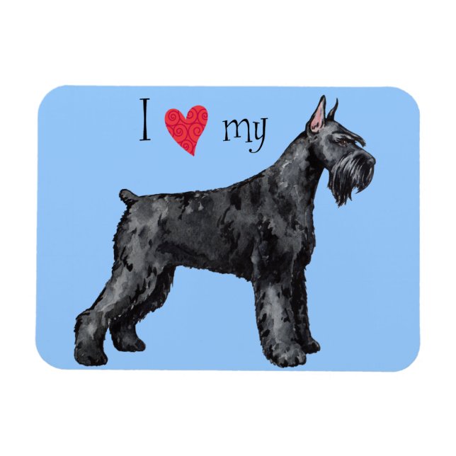 Ich Liebe mein Riese Schnauzer Magnet (Horizontal)