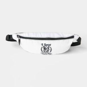 Ich liebe mein Rinderhund-Vintage-Gravurdesign_1 Bauchtasche