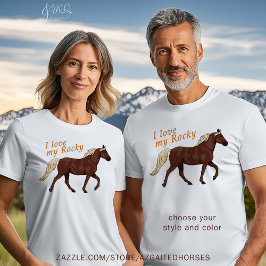 Ich Liebe mein Rocky Horse - Niedlicher Gast Reitp T-Shirt