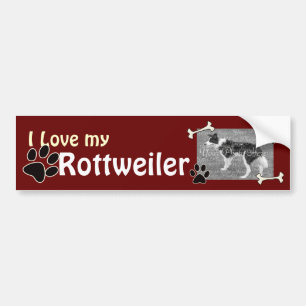 Ich Liebe mein Rottweiler Autoaufkleber