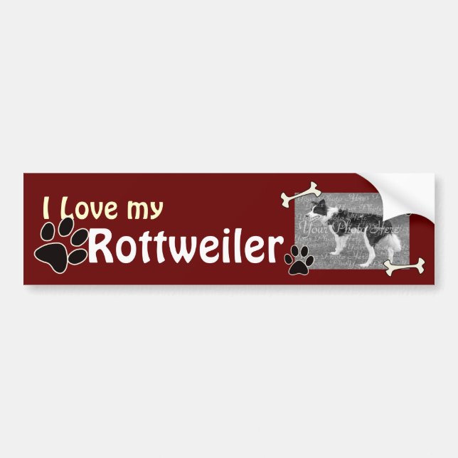 Ich Liebe mein Rottweiler Autoaufkleber (Vorne)