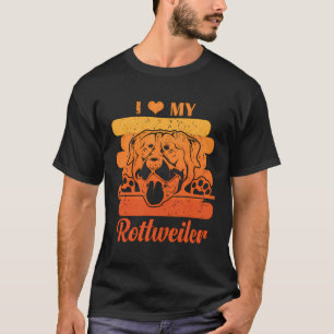 Ich Liebe mein Rottweiler Hund Lover T-Shirt