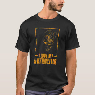 Ich Liebe mein Rottweiler Hundebesitzer Rottie T-Shirt