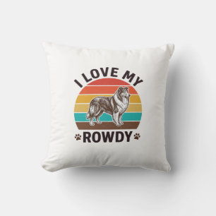 Ich liebe mein Rowdy-Vintage-Collie-Hund-Design_1 Kissen