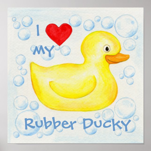 Ich Liebe mein Rubber Ducky Poster (Vorne)