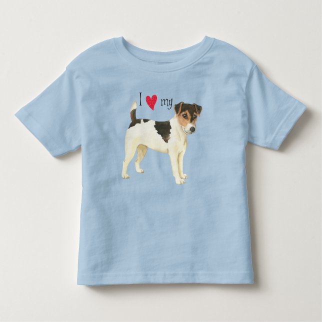 Ich Liebe mein Russell Terrier Toddler T - Shirt (Vorderseite)