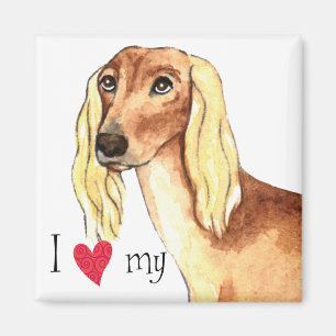 Ich Liebe mein Saluki Magnet