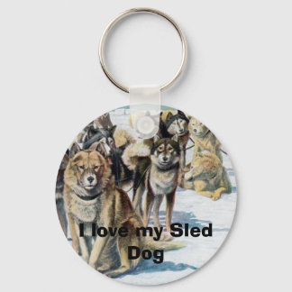 Ich Liebe mein Schlittenhund Schlüsselanhänger
