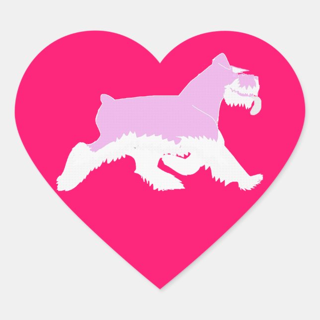 Ich Liebe mein Schnauzer-Sticker Herz-Aufkleber (Vorderseite)