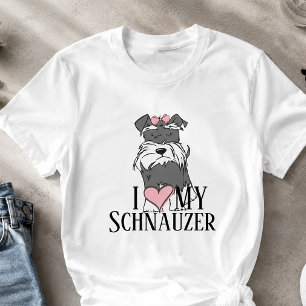 Ich Liebe mein Schnauzer-T - Shirt