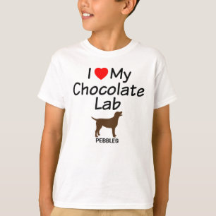 Ich Liebe mein Schokolade Labrador Hund T-Shirt