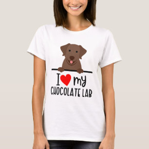 Ich Liebe mein Schokolade-Labrador T-Shirt