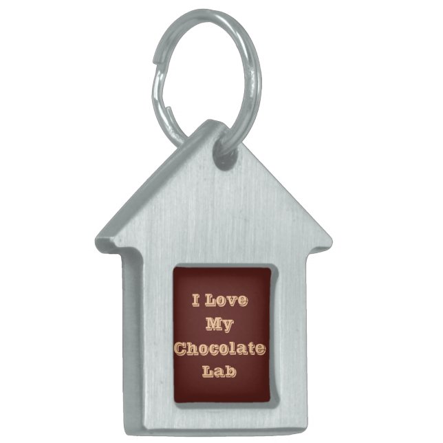 Ich Liebe mein Schokolade-Labrador Tiermarke (Vorderseite links)