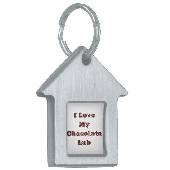 Ich Liebe mein Schokolade-Labrador Tiermarke (Vorderseite links)