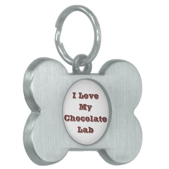 Ich Liebe mein Schokolade-Labrador Tiermarke (Vorderseite links)