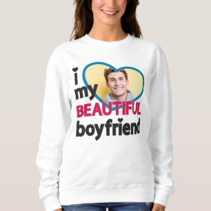 Ich Liebe mein schönes, Freund angepasstes Foto Sweatshirt