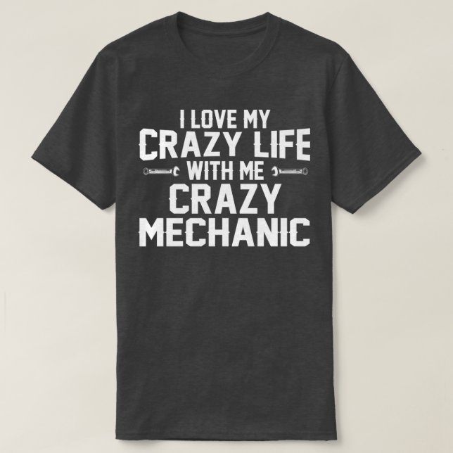 ICH LIEBE MEIN SCHÖNES LEBEN MIT MIR KRAZISCH MECH T-Shirt (Design vorne)