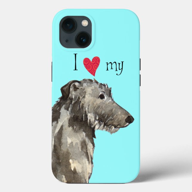 Ich Liebe mein schottisches Deerhound Case-Mate iPhone Hülle (Rückseite)