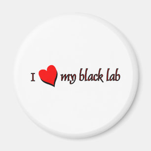 Ich Liebe mein Schwarzes Labrador Magnet
