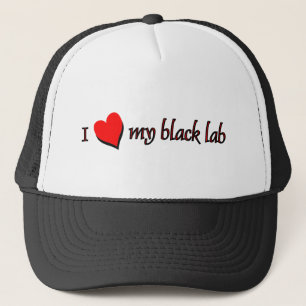 Ich Liebe mein Schwarzes Labrador Truckerkappe
