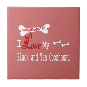 Ich Liebe mein Schwarzes und Tan Coonhound Fliese