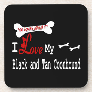 Ich Liebe mein Schwarzes und Tan Coonhound Untersetzer