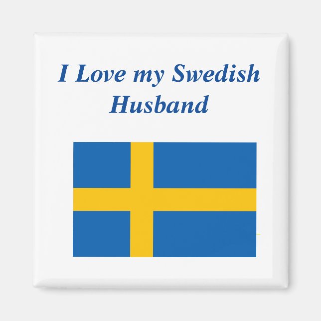 Ich Liebe mein schwedisches Husband Magnet (Vorne)