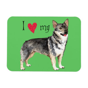 Ich Liebe mein schwedisches Vallhund Magnet