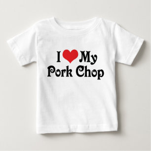 Ich liebe mein Schweinekotelett Baby T-shirt
