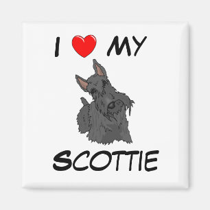 Ich Liebe mein Scottie Magnet