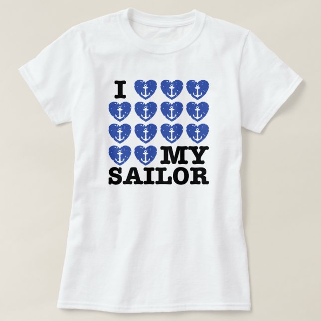 Ich Liebe mein Seemann T-Shirt (Design vorne)