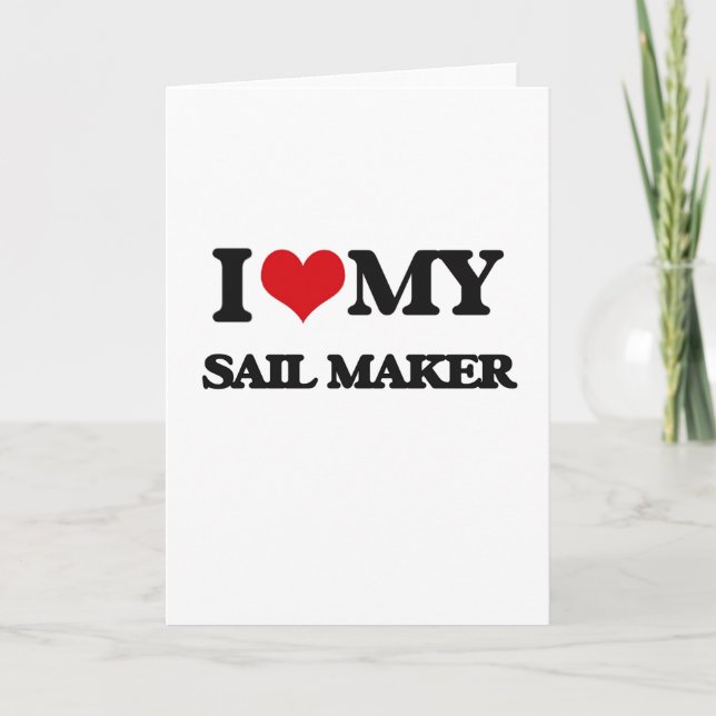 Ich Liebe mein Segel Maker Karte (Vorderseite)