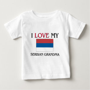 Ich Liebe mein serbisches Oma Baby T-shirt