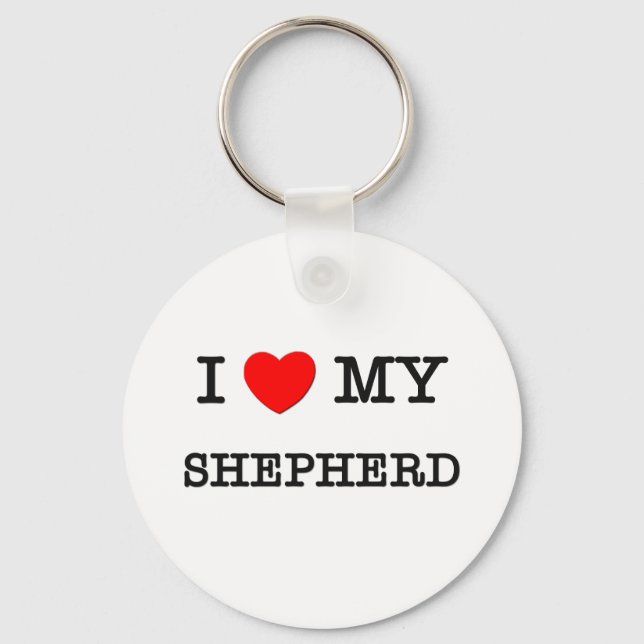 Ich Liebe mein SHEPHERD Schlüsselanhänger (Vorderseite)