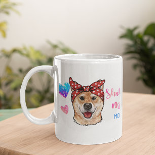 Ich Liebe mein Shiba Inu Hund Pet Glühender Herzka Kaffeetasse
