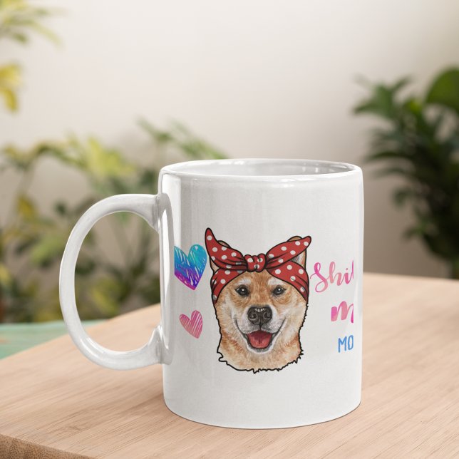 Ich Liebe mein Shiba Inu Hund Pet Glühender Herzka Kaffeetasse (Von Creator hochgeladen)