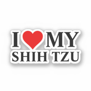 Ich Liebe mein Shih Tzu Aufkleber