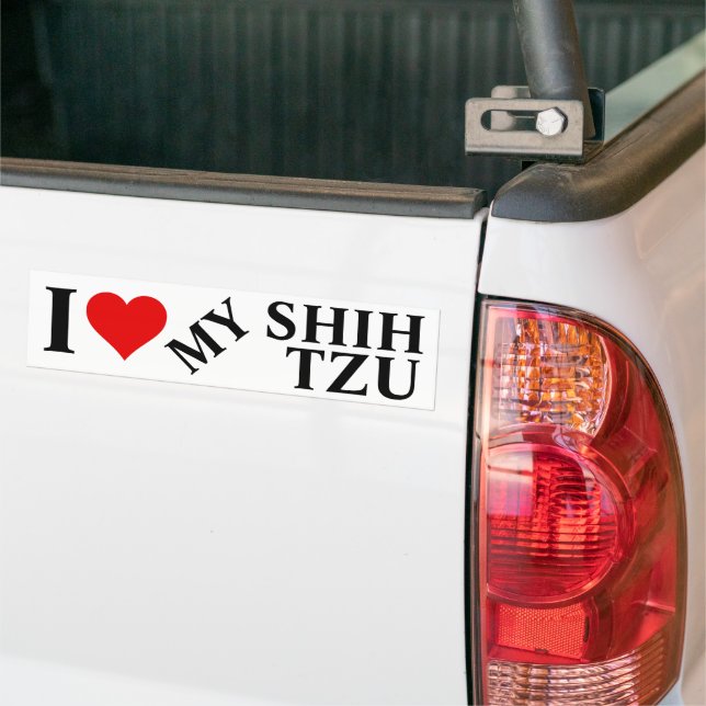 Ich Liebe mein Shih Tzu Autoaufkleber (Auf Lkw)