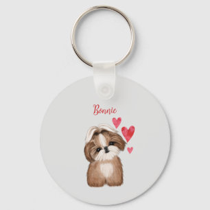Ich Liebe mein Shih Tzu Dog Personalisiert Schlüsselanhänger