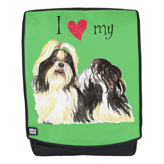 Ich Liebe mein Shih Tzu Rucksack (Vorderseite)