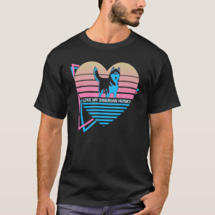 Ich Liebe mein sibirischer Husky-Hund T-Shirt