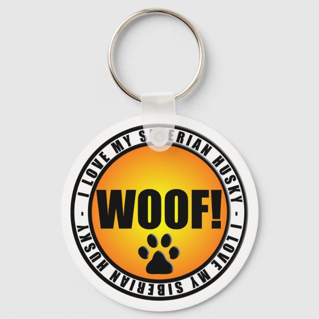 Ich Liebe mein sibirischer Husky! Schlüsselanhänge Schlüsselanhänger (Vorderseite)